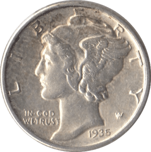 1935 SILVER ONE DIME USA - SILVER WORLD COINS - Cambridgeshire Coins