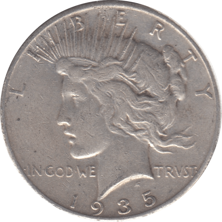 1935 SILVER PEACE DOLLAR USA 2 - WORLD SILVER COINS - Cambridgeshire Coins