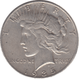 1935 SILVER PEACE DOLLAR USA 2 - WORLD SILVER COINS - Cambridgeshire Coins