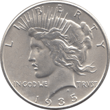 1935 SILVER PEACE DOLLAR USA - WORLD SILVER COINS - Cambridgeshire Coins