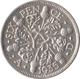 1935 SIXPENCE ( AUNC ) - Sixpence - Cambridgeshire Coins