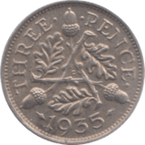 1935 THREEPENCE ( AUNC ) C - Threepence - Cambridgeshire Coins