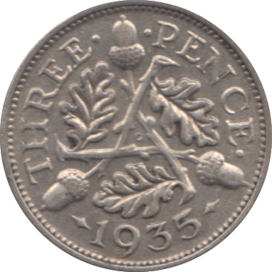 1935 THREEPENCE ( EF ) 2 - threepence - Cambridgeshire Coins