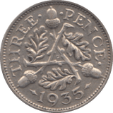 1935 THREEPENCE ( EF ) 2 - threepence - Cambridgeshire Coins