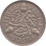 1935 THREEPENCE ( EF ) - Threepence - Cambridgeshire Coins