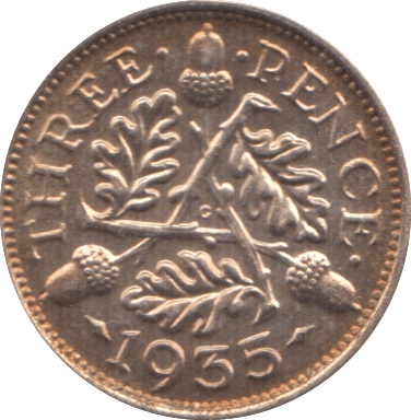 1935 THREEPENCE ( UNC ) 2 - Threepence - Cambridgeshire Coins