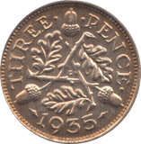 1935 THREEPENCE ( UNC ) 2 - Threepence - Cambridgeshire Coins