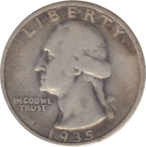 1935 USA SILVER 1/4 DOLLAR - SILVER WORLD COINS - Cambridgeshire Coins