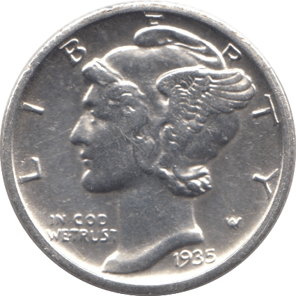 1935 USA SILVER DIME DENVER MINT - SILVER WORLD COINS - Cambridgeshire Coins