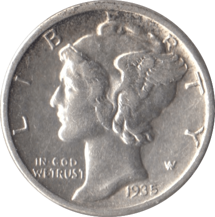 1935 USA SILVER DIME SAN FRANCISCO MINT - SILVER WORLD COINS - Cambridgeshire Coins