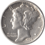 1935 USA SILVER DIME SAN FRANCISCO MINT - SILVER WORLD COINS - Cambridgeshire Coins