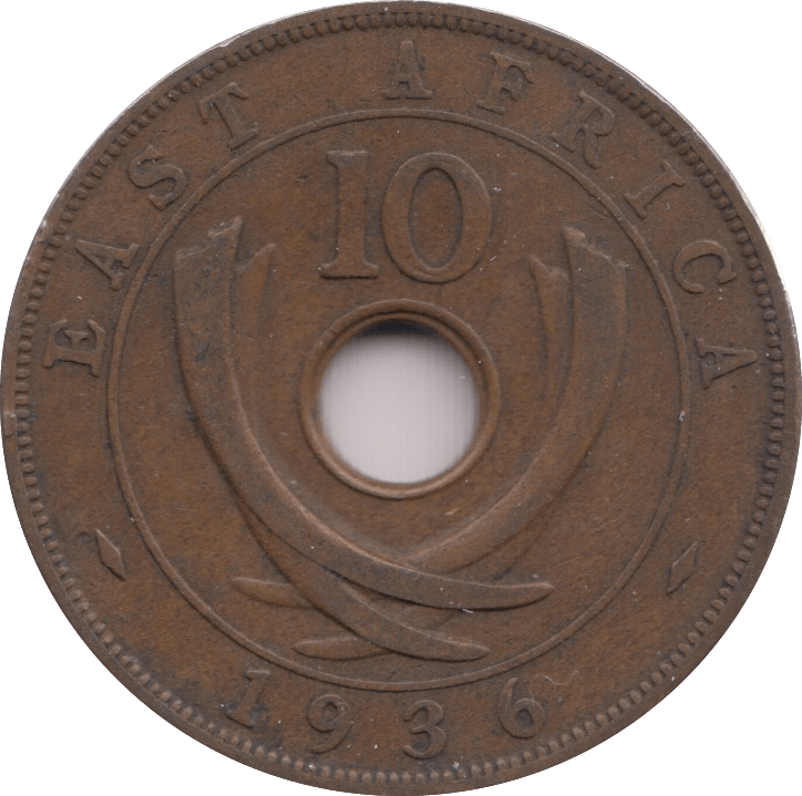 1936 10 CENTS EAST AFRICA - WORLD COINS - Cambridgeshire Coins