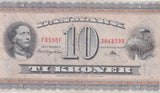 1936 10 KORONA BANKNOTE DENMARK REF 1464 - World Banknotes - Cambridgeshire Coins