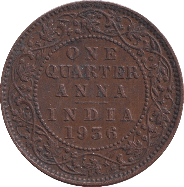 1936 1/4 ANNA INDIA - WORLD COINS - Cambridgeshire Coins