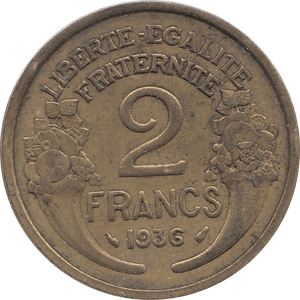 1936 2 FRANCS FRANCE - WORLD COINS - Cambridgeshire Coins