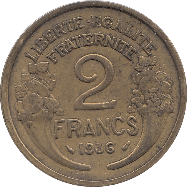 1936 2 FRANCS FRANCE - WORLD COINS - Cambridgeshire Coins