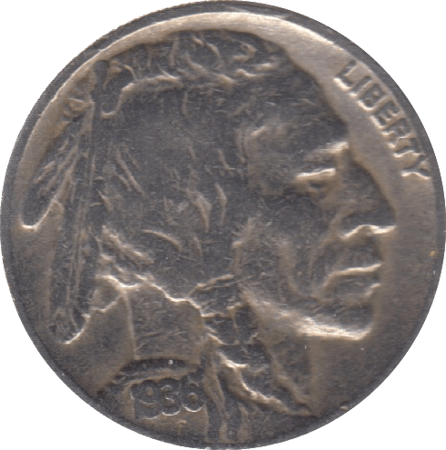 1936 5 CENTS ( FINE ) USA - WORLD COINS - Cambridgeshire Coins
