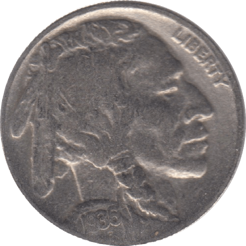 1936 5 CENTS ( FINE ) USA - WORLD COINS - Cambridgeshire Coins