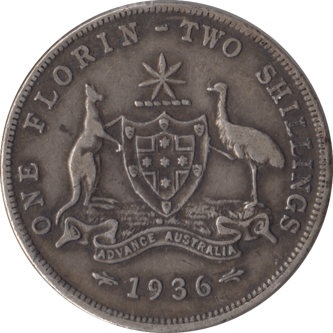 1936 AUSTRALIAN SILVER FLORIN - SILVER WORLD COINS - Cambridgeshire Coins