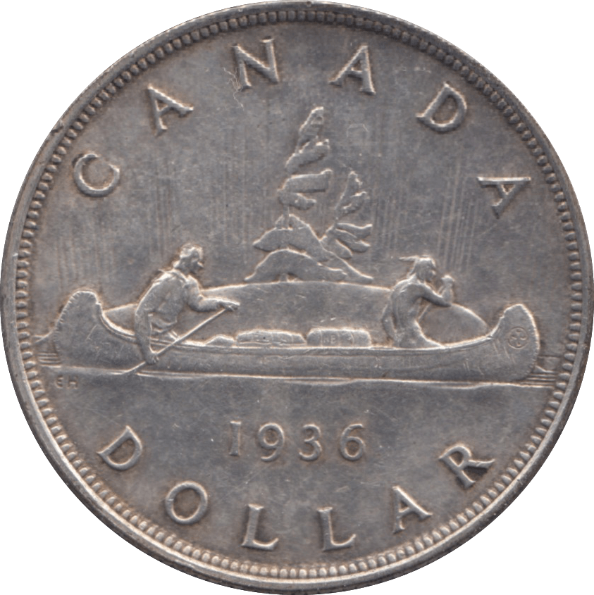1936 CANADA SILVER ONE DOLLAR 8 - WORLD SILVER COINS - Cambridgeshire Coins