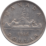 1936 CANADA SILVER ONE DOLLAR 8 - WORLD SILVER COINS - Cambridgeshire Coins