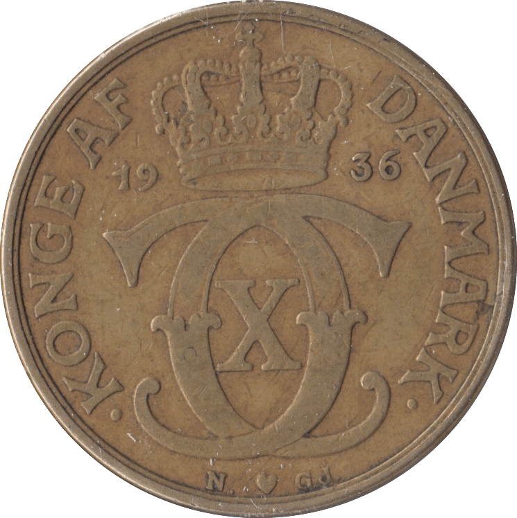 1936 DENMARK 2 KRONER - WORLD COINS - Cambridgeshire Coins