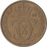 1936 DENMARK 2 KRONER - WORLD COINS - Cambridgeshire Coins