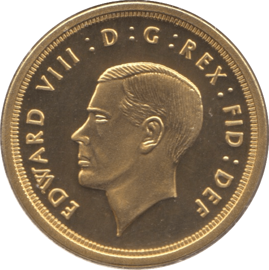 1936 EDWARD VIII 9CT GOLD PATTERN SOVEREIGN ( PROOF ) - Sovereign - Cambridgeshire Coins