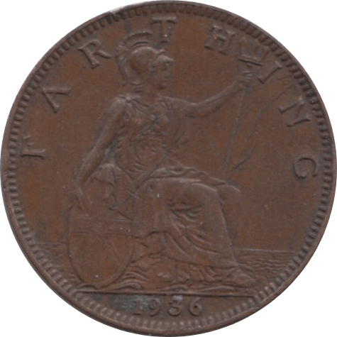 1936 FARTHING ( GVF ) 1 - Farthing - Cambridgeshire Coins