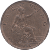 1936 FARTHING ( UNC ) 18 - Farthing - Cambridgeshire Coins