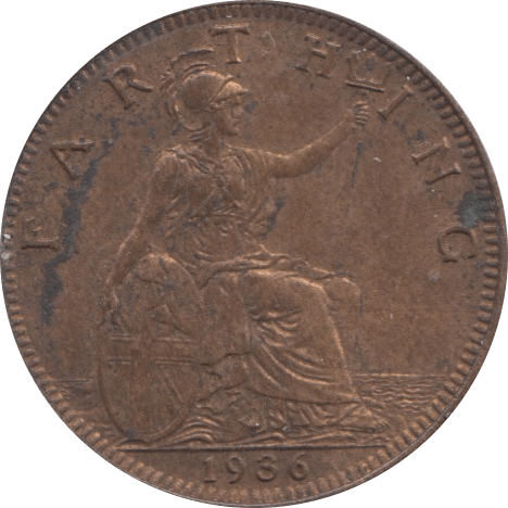 1936 FARTHING ( UNC ) - Farthing - Cambridgeshire Coins