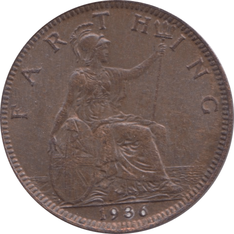 1936 FARTHING ( UNC ) - Farthing - Cambridgeshire Coins