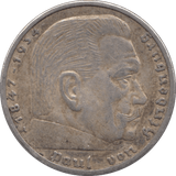 1936 GERMANY SILVER 5 MARK - SILVER WORLD COINS - Cambridgeshire Coins