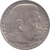 1936 GERMANY SILVER 5 MARKS - SILVER WORLD COINS - Cambridgeshire Coins
