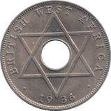 1936 HALF PENNY BRITISH WEST AFRICA - WORLD COINS - Cambridgeshire Coins