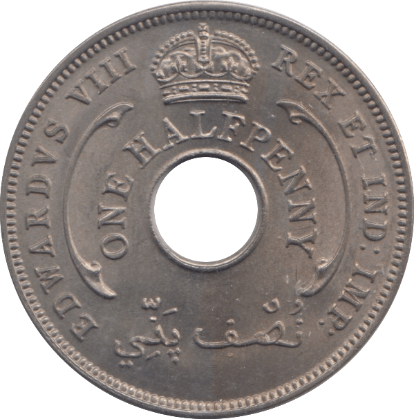 1936 HALF PENNY BRITISH WEST AFRICA - WORLD COINS - Cambridgeshire Coins