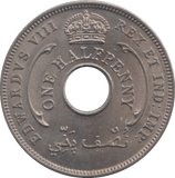 1936 HALF PENNY BRITISH WEST AFRICA - WORLD COINS - Cambridgeshire Coins