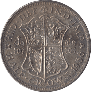 1936 HALFCROWN ( AUNC ) - HALFCROWN - Cambridgeshire Coins