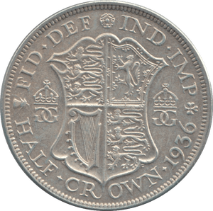 1936 HALFCROWN ( EF ) - Halfcrown - Cambridgeshire Coins