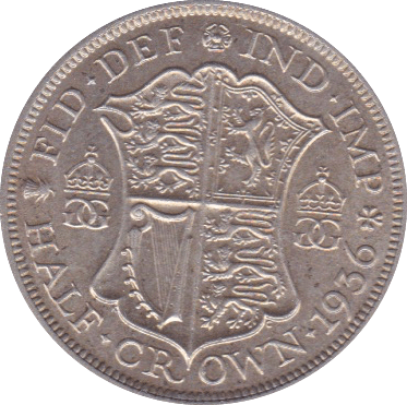 1936 HALFCROWN ( EF ) - Halfcrown - Cambridgeshire Coins