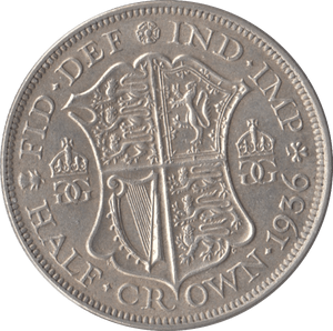 1936 HALFCROWN ( EF ) - Halfcrown - Cambridgeshire Coins