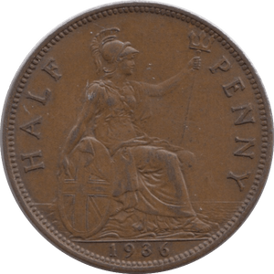 1936 HALFPENNY ( EF ) - HALFPENNY - Cambridgeshire Coins
