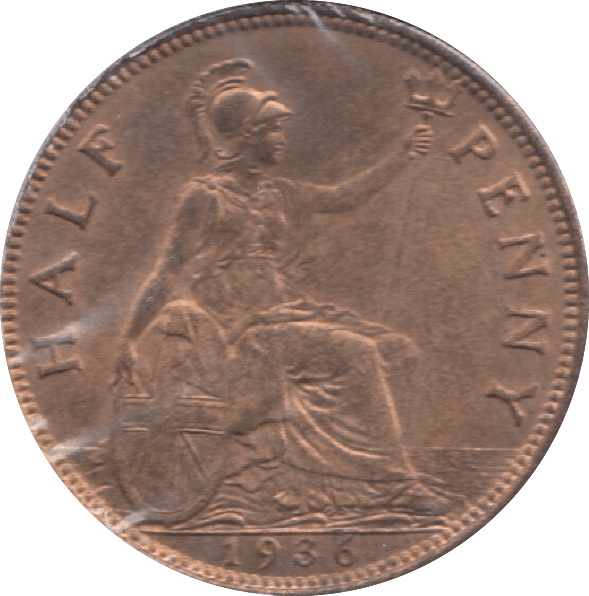 1936 HALFPENNY ( UNC ) 8A - HALFPENNY - Cambridgeshire Coins