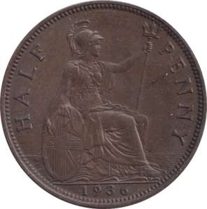 1936 HALFPENNY ( UNC ) - Halfpenny - Cambridgeshire Coins