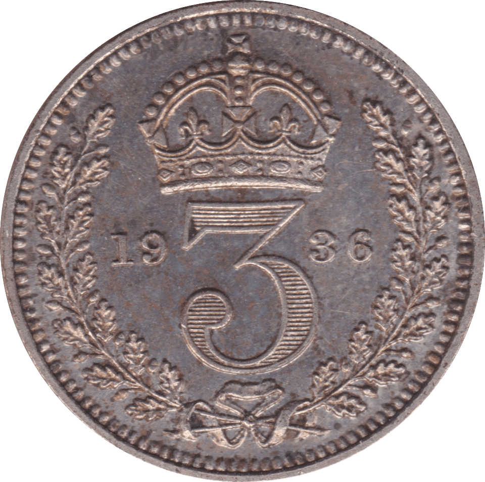 1936 MAUNDY THREE PENCE ( UNC ) - Maundy Coins - Cambridgeshire Coins