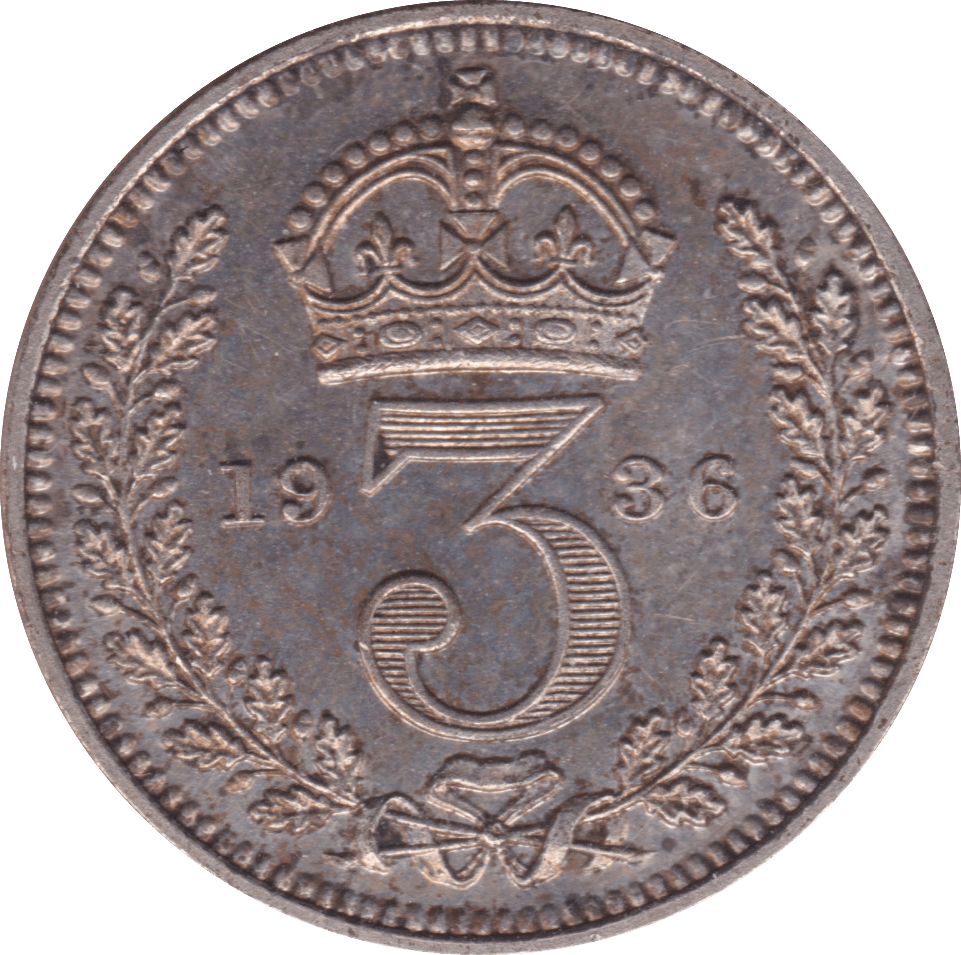 1936 MAUNDY THREE PENCE ( UNC ) - Maundy Coins - Cambridgeshire Coins