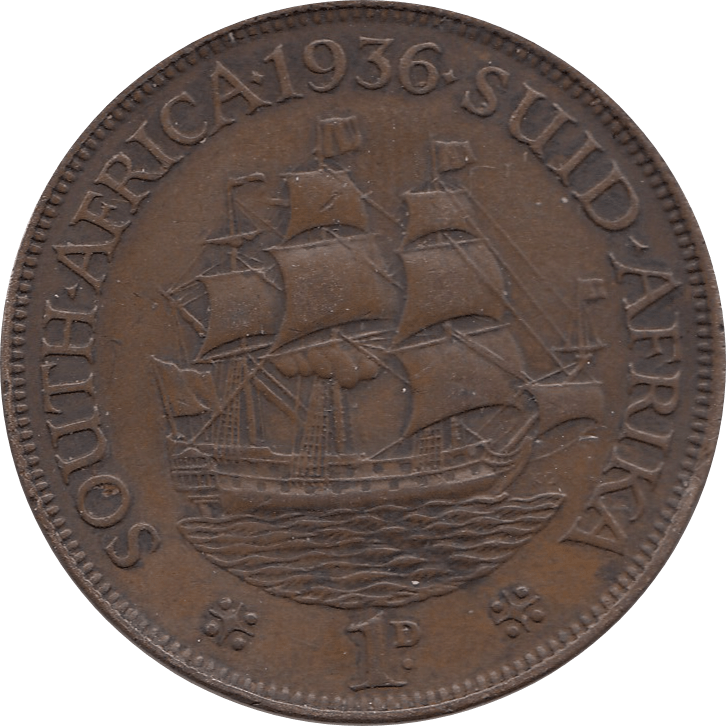 1936 ONE PENNY GEORGE V SOUTH AFRICA REF H100 - WORLD COINS - Cambridgeshire Coins