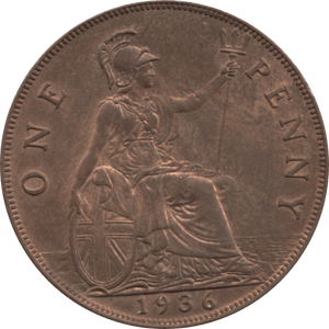 1936 PENNY 1 ( UNC ) 99 - Penny - Cambridgeshire Coins