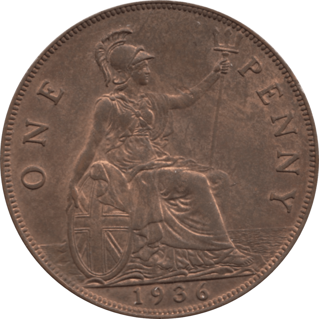 1936 PENNY 1 ( UNC ) 99 - Penny - Cambridgeshire Coins