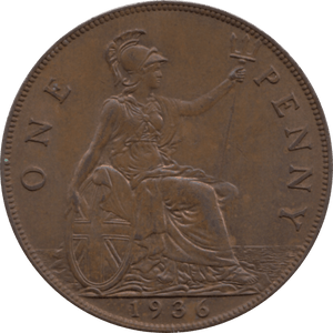 1936 PENNY 2 ( UNC ) 20A - Penny - Cambridgeshire Coins